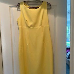 Black Label Evan-Picone ,size 4,yellow sleeveless dress